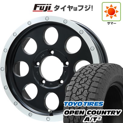 【新品】ジムニーシエラ 夏タイヤ ホイール4本セット 215/70R16 トーヨー オープンカントリー A/T III RBL レアマイスター LMG CS-8 グロスブラック/リムポリッシュ 16インチ