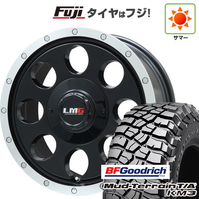 プラド/ハイラックス/トライトン(GSR) 夏タイヤ ホイール4本セット 265/65R17 BFグッドリッチ マッドテレーンT/A KM3 レアマイスター LMG CS-8 グロスブラック/リムポリッシュ 17インチ