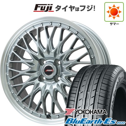 【新品】ライズ/ロッキー（ガソリン） 夏タイヤ ホイール4本セット 195/60R17 ヨコハマ ブルーアース ES32 プレミックス MER PROMESH ダークシルバー/リムポリッシュ 17インチ