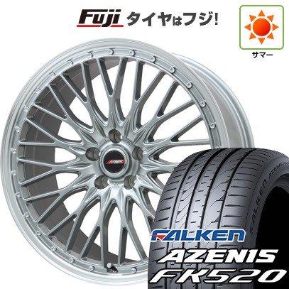 シビック(FL系 FK系)等 夏タイヤ ホイール4本セット 235/35R19 ファルケン アゼニス FK520L プレミックス MER PROMESH ダークシルバー/リムポリッシュ 19インチ