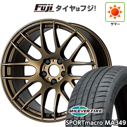 シビック(FL系 FK系)等 夏タイヤ ホイール4本セット 235/35R19 ミレバー スポーツマクロ MA349(限定) WORK ワーク エモーション M8R 19インチ