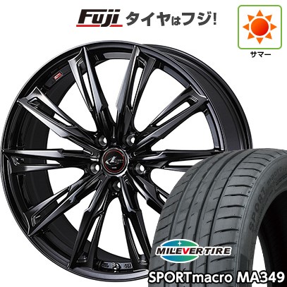 シビック(FL系 FK系)等 夏タイヤ ホイール4本セット 235/35R19 ミレバー スポーツマクロ MA349(限定) WEDS ウェッズ レオニス GX 19インチ