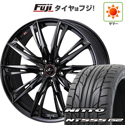 【パンク保証付き】シビック(FL系 FK系)等 夏タイヤ ホイール4本セット 235/35R19 ニットー NT555 G2 WEDS ウェッズ レオニス GX 19インチ