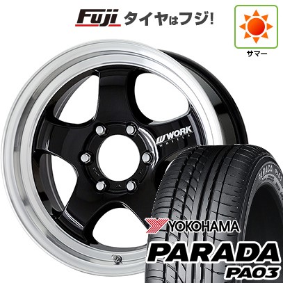 ハイエース200系 夏タイヤ ホイール4本セット 225/50R18 107/105H ヨコハマ PARADA PA03 ブラックレター WORK ワーク XTRAP S1HC 18インチ