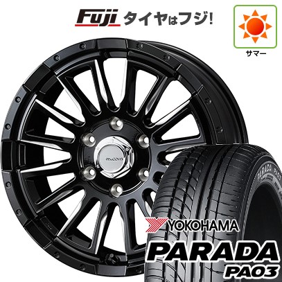 【新品】ハイエース200系 夏タイヤ ホイール4本セット 225/50R18 107/105H ヨコハマ PARADA PA03 ブラックレター ウェッズ マッコイズ RV-5 18インチ