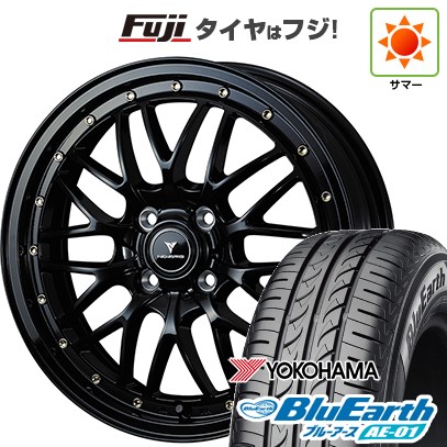 【新品 軽自動車】N-BOX タント スペーシア 夏タイヤ ホイール4本セット 165/55R15 ヨコハマ ブルーアース AE-01 ウェッズ ノヴァリス アセット M1 15インチ