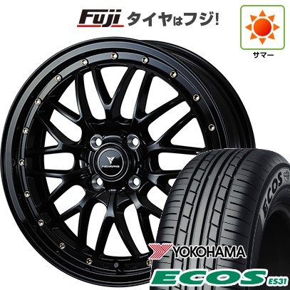 【新品 軽自動車】N-BOX タント スペーシア 夏タイヤ ホイール4本セット 165/55R15 ヨコハマ エコス ES31 ウェッズ ノヴァリス アセット M1 15インチ