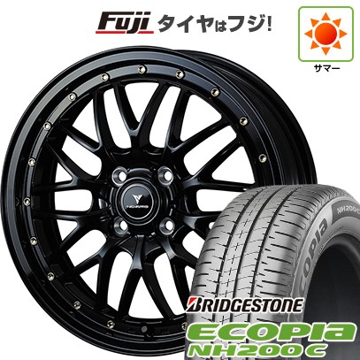 【新品 軽自動車】N-BOX タント スペーシア 夏タイヤ ホイール4本セット 165/55R15 ブリヂストン エコピア NH200 C ウェッズ ノヴァリス アセット M1 15インチ