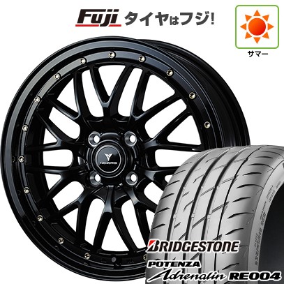 【新品 軽自動車】N-BOX タント スペーシア 夏タイヤ ホイール4本セット 165/55R15 ブリヂストン ポテンザ アドレナリン RE004 ウェッズ ノヴァリス アセット M1 15インチ