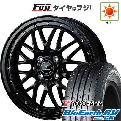 【パンク保証付き】【新品 軽自動車】N-BOX タント スペーシア 夏タイヤ ホイール4本セット 165/55R15 ヨコハマ ブルーアース RV-03CK ウェッズ ノヴァリス アセット M1 15インチ