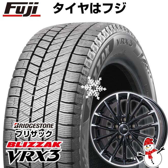 【新品】60系プリウス スタッドレスタイヤ ホイール4本セット 195/60R17 ブリヂストン ブリザック VRX3 ブランドルライン DF-10M グロスブラック/カットスポーク 17インチ(送料無料)