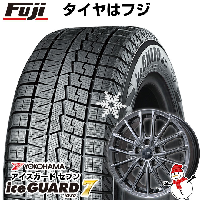 【新品】フリード 5穴/114 スタッドレスタイヤ ホイール4本セット 185/65R15 ヨコハマ アイスガード7 セブンIG70 ブランドルライン DF-10M ハイパーグレー 15インチ(送料無料)