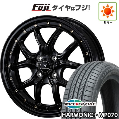 【新品 軽自動車】N-BOX タント スペーシア 夏タイヤ ホイール4本セット 165/55R15 ミレバー ハーモニック プラス MP070(限定) ウェッズ ノヴァリス アセット S1 15インチ