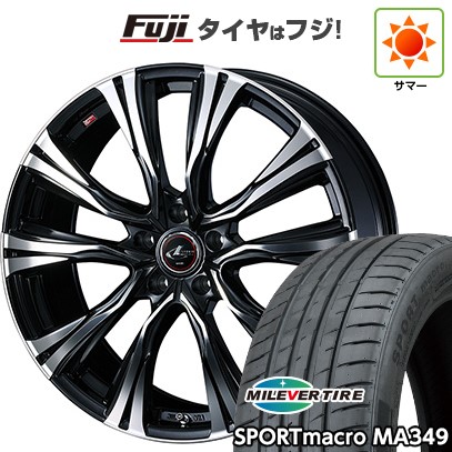 シビック(FL系 FK系)等 夏タイヤ ホイール4本セット 235/35R19 ミレバー スポーツマクロ MA349(限定) WEDS ウェッズ レオニス VR 19インチ