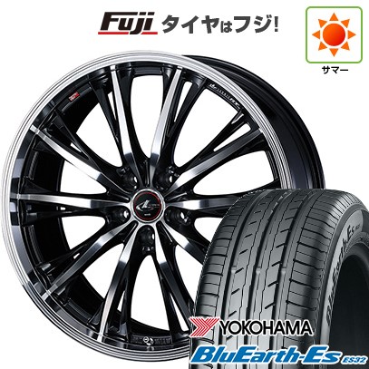 【新品】フリード 5穴/114 夏タイヤ ホイール4本セット 195/55R16 ヨコハマ ブルーアース ES32 ウェッズ レオニス RT 16インチ