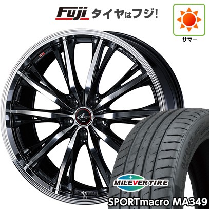 シビック(FL系 FK系)等 夏タイヤ ホイール4本セット 235/35R19 ミレバー スポーツマクロ MA349(限定) WEDS ウェッズ レオニス RT 19インチ