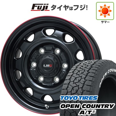 ランクル300 夏タイヤ ホイール4本セット 265/65R18 トーヨー オープンカントリー A/T III RWL/RBL レアマイスター LMG OFF-STYLE(グロスブラック/レッドリム) 18インチ