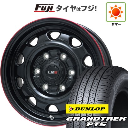 ランクル300 夏タイヤ ホイール４本セット 265/65R18 ダンロップ グラントレック PT5 レアマイスター LMG OFF-STYLE(グロスブラック/レッドリム) 18インチ