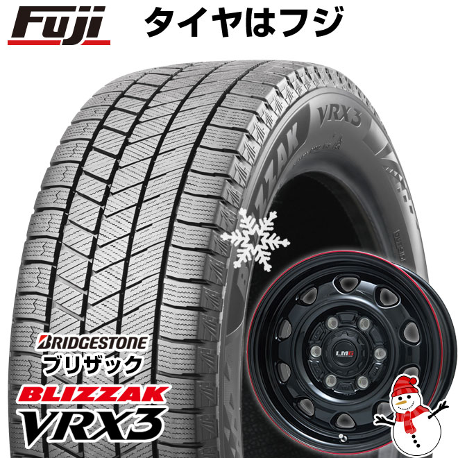 【新品】ランクル300/ランクル250 スタッドレスタイヤ ホイール4本セット 265/65R18 ブリヂストン ブリザック VRX3 レアマイスター LMG OFF-STYLE(グロスブラック/レッドリム) 18インチ(送料無料)