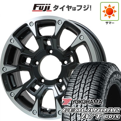 ジムニーシエラ/ジムニーノマド 夏タイヤ ホイール4本セット 195/80R15 ヨコハマ ジオランダー A/T G015 RBL ビッグウエイ B-LUGNAS BRD(ブラックポリッシュ/ブラッククリア) 15インチ