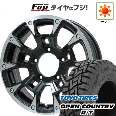 ジムニーシエラ/ジムニーノマド 夏タイヤ ホイール4本セット 195/80R15 トーヨー オープンカントリー R/T RBL ビッグウエイ B-LUGNAS BRD(ブラックポリッシュ/ブラッククリア) 15インチ