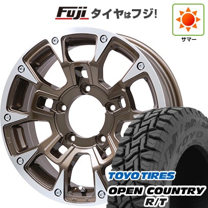 ジムニーシエラ/ジムニーノマド 夏タイヤ ホイール4本セット 195/80R15 トーヨー オープンカントリー R/T RBL ビッグウエイ B-LUGNAS BRD(ブロンズポリッシュ) 15インチ