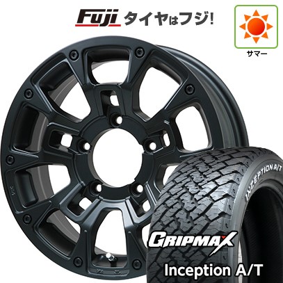 ジムニーシエラ/ジムニーノマド 夏タイヤ ホイール4本セット 215/75R15 グリップマックス インセプション A/T RWL(限定) ビッグウエイ B-LUGNAS BRD(マットブラック) 15インチ