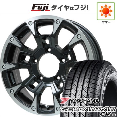 ジムニーシエラ/ジムニーノマド 夏タイヤ ホイール4本セット 195/80R15 ヨコハマ ジオランダー CV G058 ビッグウエイ B-LUGNAS BRD(ブラックポリッシュ/ブラッククリア) 15インチ