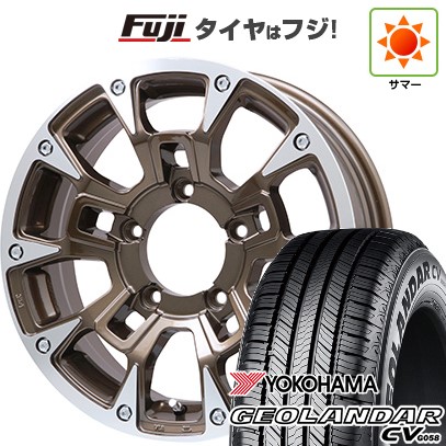 ジムニーシエラ/ジムニーノマド 夏タイヤ ホイール4本セット 195/80R15 ヨコハマ ジオランダー CV G058 ビッグウエイ B-LUGNAS BRD(ブロンズポリッシュ) 15インチ
