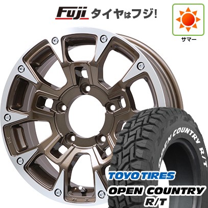 ジムニー 夏タイヤ ホイール4本セット 185/85R16 トーヨー オープンカントリー R/T RWL/RBL ビッグウエイ B-LUGNAS BRD(ブロンズポリッシュ) 16インチ