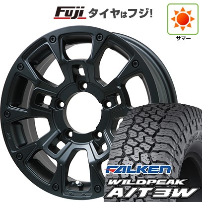 ジムニー 夏タイヤ ホイール4本セット 175/80R16 ファルケン ワイルドピーク A/T3W ビッグウエイ B-LUGNAS BRD(マットブラック) 16インチ