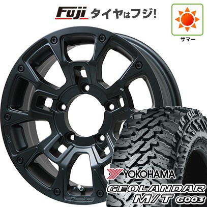ジムニー 夏タイヤ ホイール4本セット 185/85R16 ヨコハマ ジオランダー M/T G003 ビッグウエイ B-LUGNAS BRD(マットブラック) 16インチ