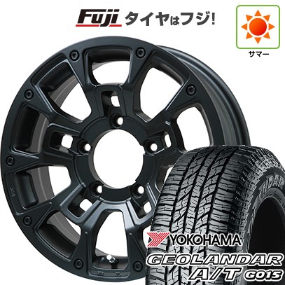 ジムニー 夏タイヤ ホイール4本セット 185/85R16 ヨコハマ ジオランダー A/T G015 WL/RBL ビッグウエイ B-LUGNAS BRD(マットブラック) 16インチ