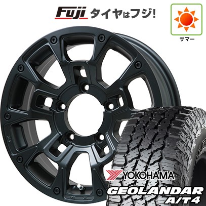 ジムニー 夏タイヤ ホイール4本セット 185/85R16 ヨコハマ ジオランダー A/T4 G018 WL/RBL ビッグウエイ B-LUGNAS BRD(マットブラック) 16インチ