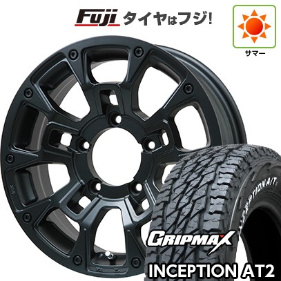 ジムニー 夏タイヤ ホイール4本セット 175/80R16 グリップマックス インセプション A/TII RWL(限定) ビッグウエイ B-LUGNAS BRD(マットブラック) 16インチ