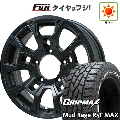 ジムニー 夏タイヤ ホイール4本セット 185/85R16 グリップマックス マッドレイジR/T MAX RWL(限定) ビッグウエイ B-LUGNAS BRD(マットブラック) 16インチ