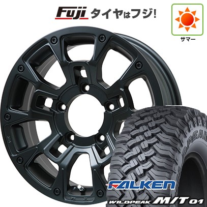 ジムニー 夏タイヤ ホイール4本セット 185/85R16 ファルケン ワイルドピーク M/T01 ビッグウエイ B-LUGNAS BRD(マットブラック) 16インチ