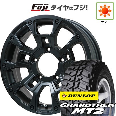 ジムニー 夏タイヤ ホイール4本セット 195/80R16 ダンロップ グラントレック MT2 ビッグウエイ B-LUGNAS BRD(マットブラック) 16インチ