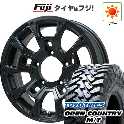 ジムニー 夏タイヤ ホイール4本セット 195/80R16 トーヨー オープンカントリー M/T ビッグウエイ B-LUGNAS BRD(マットブラック) 16インチ