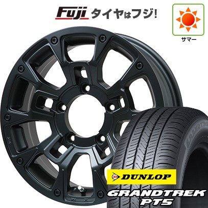 ジムニー 夏タイヤ ホイール4本セット 175/80R16 ダンロップ グラントレック PT5 ビッグウエイ B-LUGNAS BRD(マットブラック) 16インチ