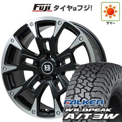 デリカD5 夏タイヤ ホイール4本セット 235/70R16 ファルケン ワイルドピーク A/T3W ビッグウエイ B-LUGNAS BRD(ブラックポリッシュ/ブラッククリア) 16インチ