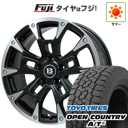 デリカD5 夏タイヤ ホイール4本セット 225/70R16 トーヨー オープンカントリー A/T III RBL ビッグウエイ B-LUGNAS BRD(ブラックポリッシュ/ブラッククリア) 16インチ