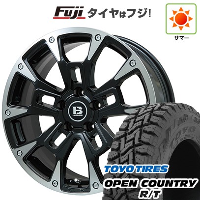 デリカD5 夏タイヤ ホイール4本セット 225/70R16 トーヨー オープンカントリー R/T RWL/RBL ビッグウエイ B-LUGNAS BRD(ブラックポリッシュ/ブラッククリア) 16インチ