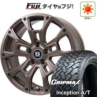デリカD5 夏タイヤ ホイール4本セット 235/70R16 グリップマックス インセプション A/T RWL(限定) ビッグウエイ B-LUGNAS BRD(マットブロンズ) 16インチ