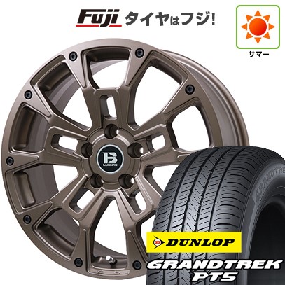 デリカD5 夏タイヤ ホイール4本セット 225/70R16 ダンロップ グラントレック PT5 ビッグウエイ B-LUGNAS BRD(マットブロンズ) 16インチ