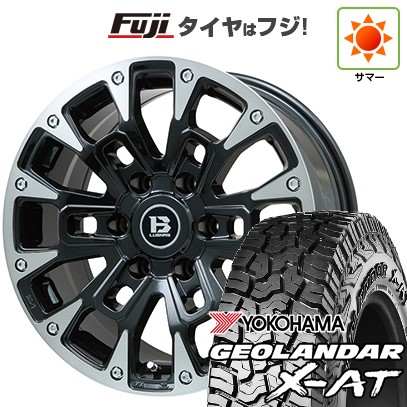 プラド/ハイラックス/トライトン 夏タイヤ ホイール4本セット 265/60R18 ヨコハマ ジオランダー X-AT G016 ビッグウエイ B-LUGNAS BRD(ブラックポリッシュ/ブラッククリア) 18インチ