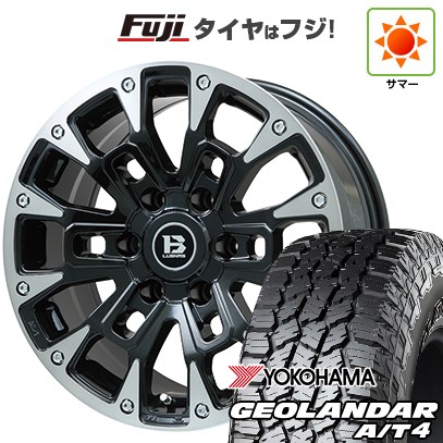 プラド/ハイラックス/トライトン 夏タイヤ ホイール4本セット 265/60R18 ヨコハマ ジオランダー A/T4 G018 RBL ビッグウエイ B-LUGNAS BRD(ブラックポリッシュ/ブラッククリア) 18インチ