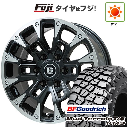 プラド/ハイラックス/トライトン(GSR) 夏タイヤ ホイール4本セット 265/65R17 BFグッドリッチ マッドテレーンT/A KM3 ビッグウエイ B-LUGNAS BRD(ブラックポリッシュ/ブラッククリア) 17インチ
