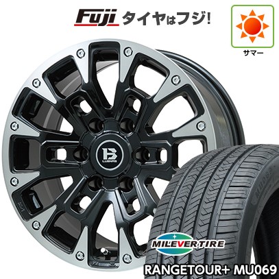 プラド/ハイラックス/トライトン(GSR) 夏タイヤ ホイール4本セット 265/65R17 ミレバー レンジツアープラスMU069(限定) ビッグウエイ B-LUGNAS BRD(ブラックポリッシュ/ブラッククリア) 17インチ