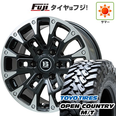 プラド/ハイラックス/トライトン(GSR) 夏タイヤ ホイール4本セット 265/65R17 トーヨー オープンカントリー M/T ビッグウエイ B-LUGNAS BRD(ブラックポリッシュ/ブラッククリア) 17インチ